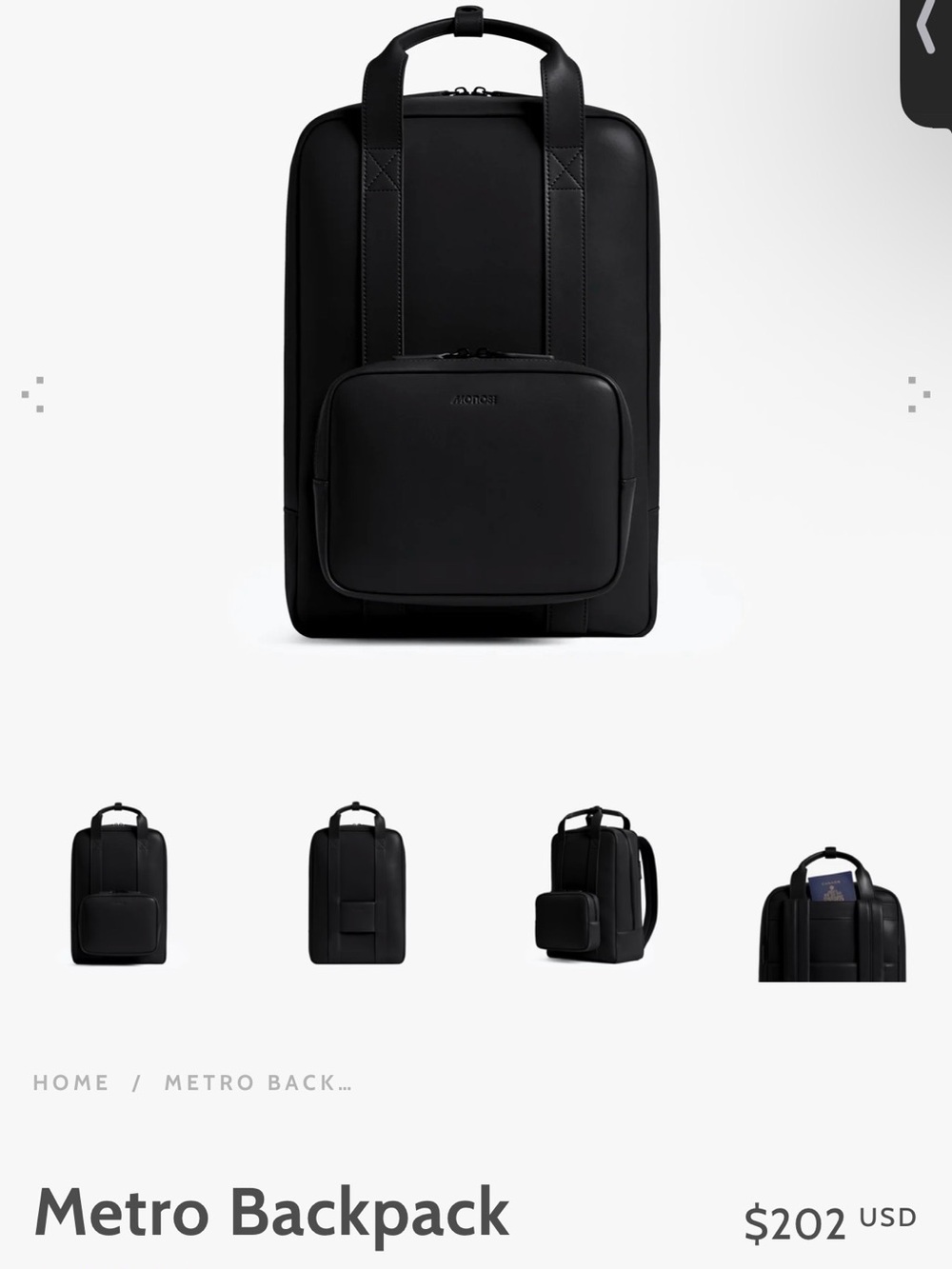 Metro Backpack in Black